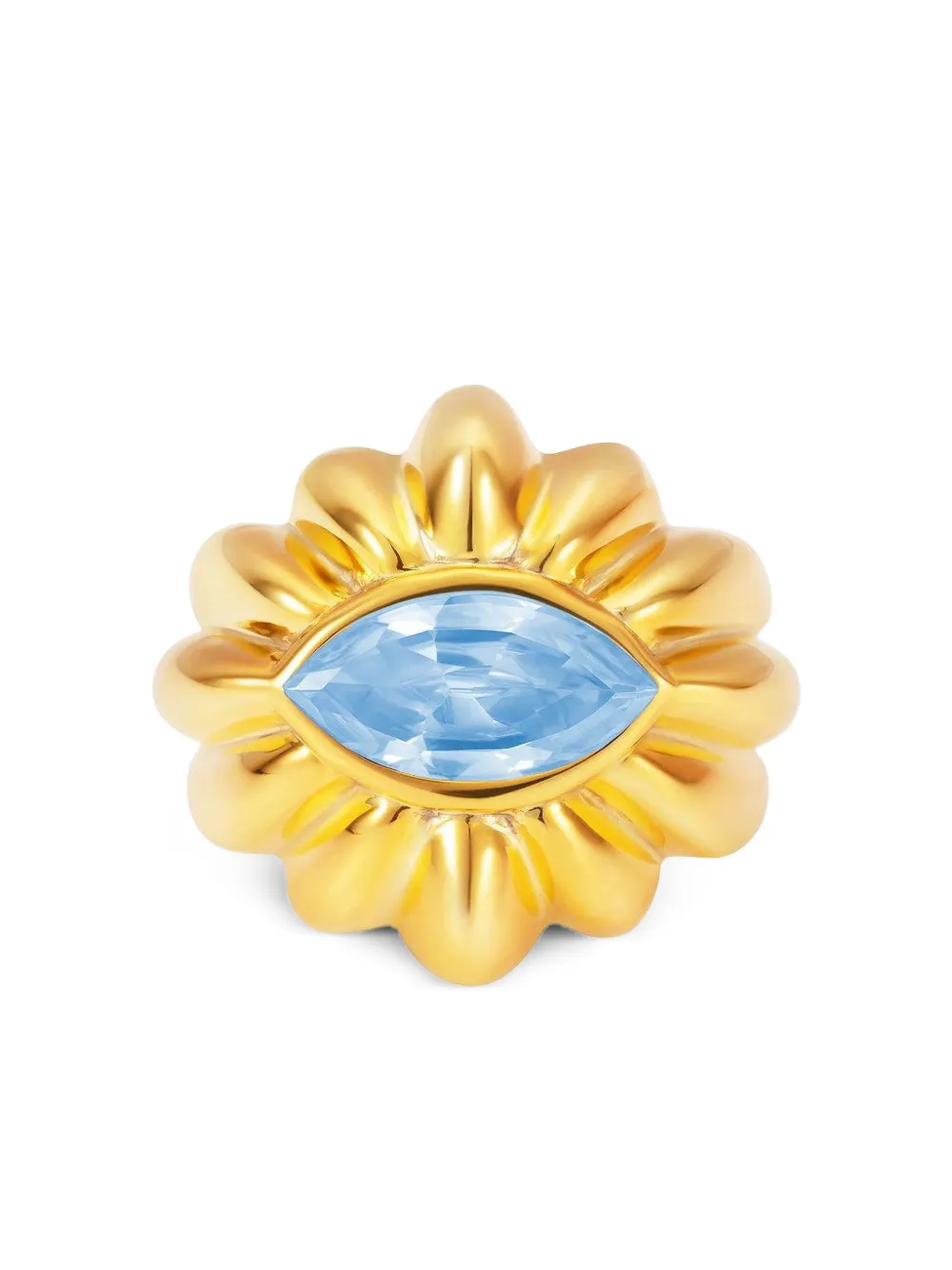 Nevernot 18k Yellow Gold Show And Tell Blue Topaz Ring In Multi