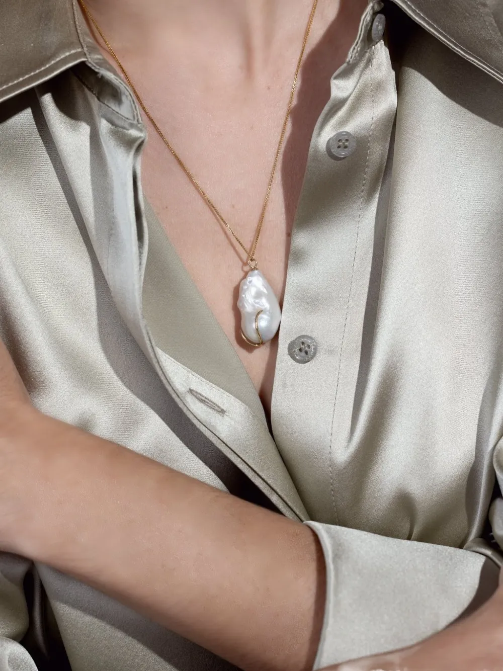 Yi Collection 18kt Yellow Gold Kintsugi Necklace In Gold