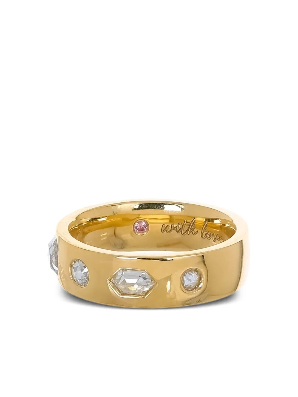 Nimo With Love 18k Yellow Gold Diamond Ring In Gold
