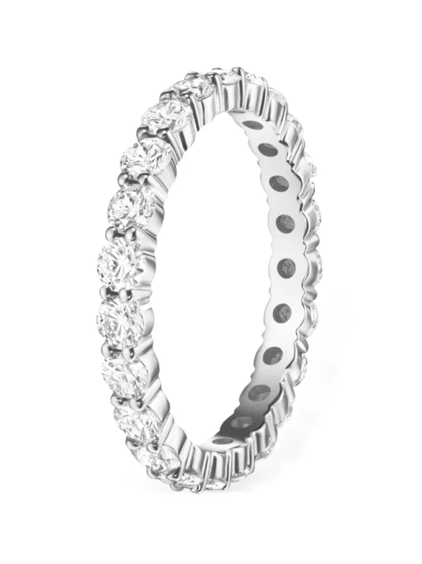 Melissa Kaye 18K White Gold Sadie Eternity Band Ring in Silver