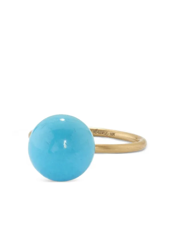 Irene Neuwirth 18K Yellow Gold Medium Turquoise Gumball Ring