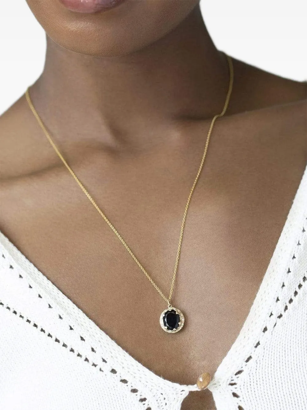 Logan Hollowell collar Queen Onyx en oro amarillo de 14kt | Joyas de lujo | Image 2