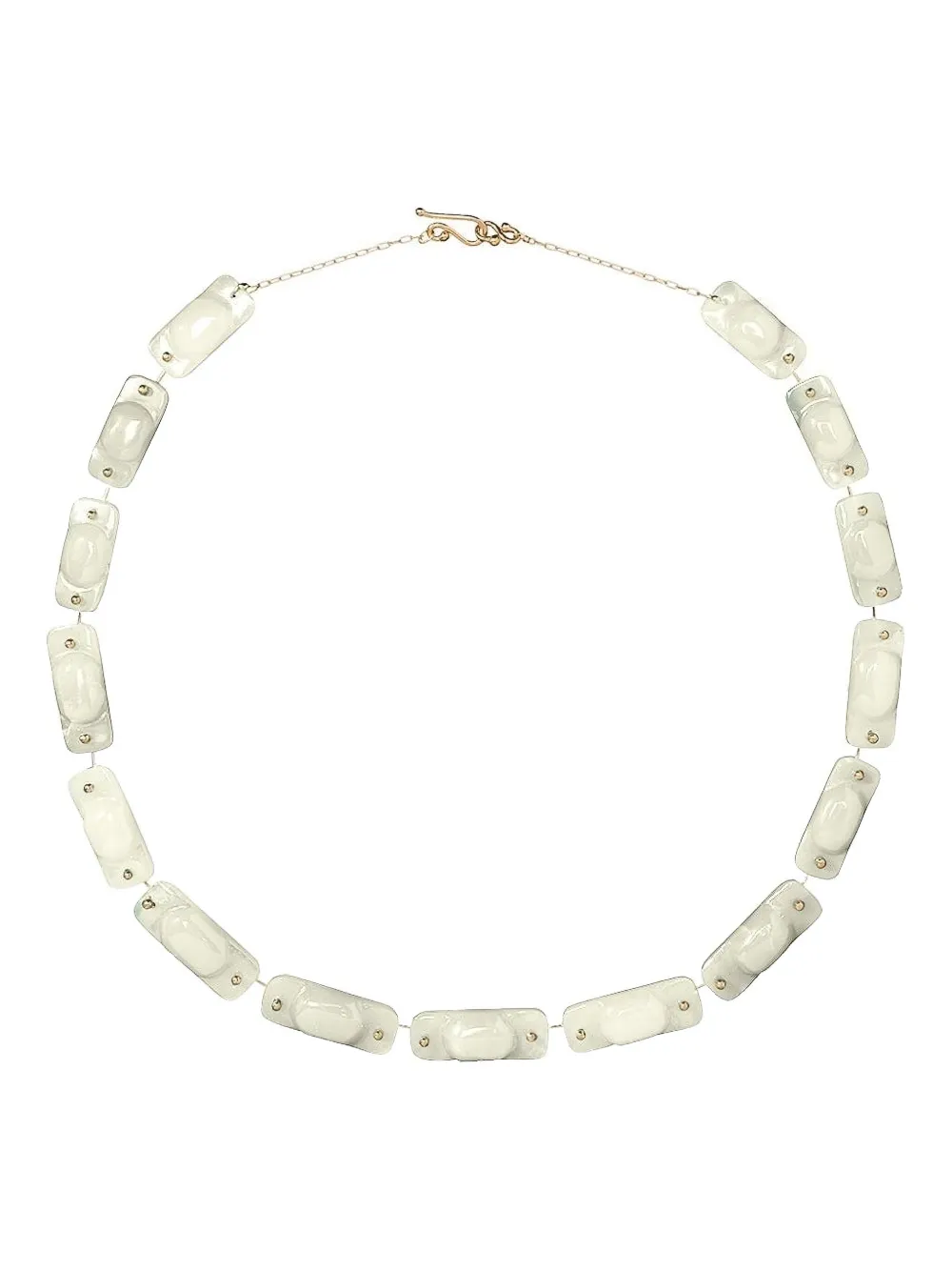 Ten Thousand Things 18kt Yellow Gold Stone Tiles Pearl Necklace