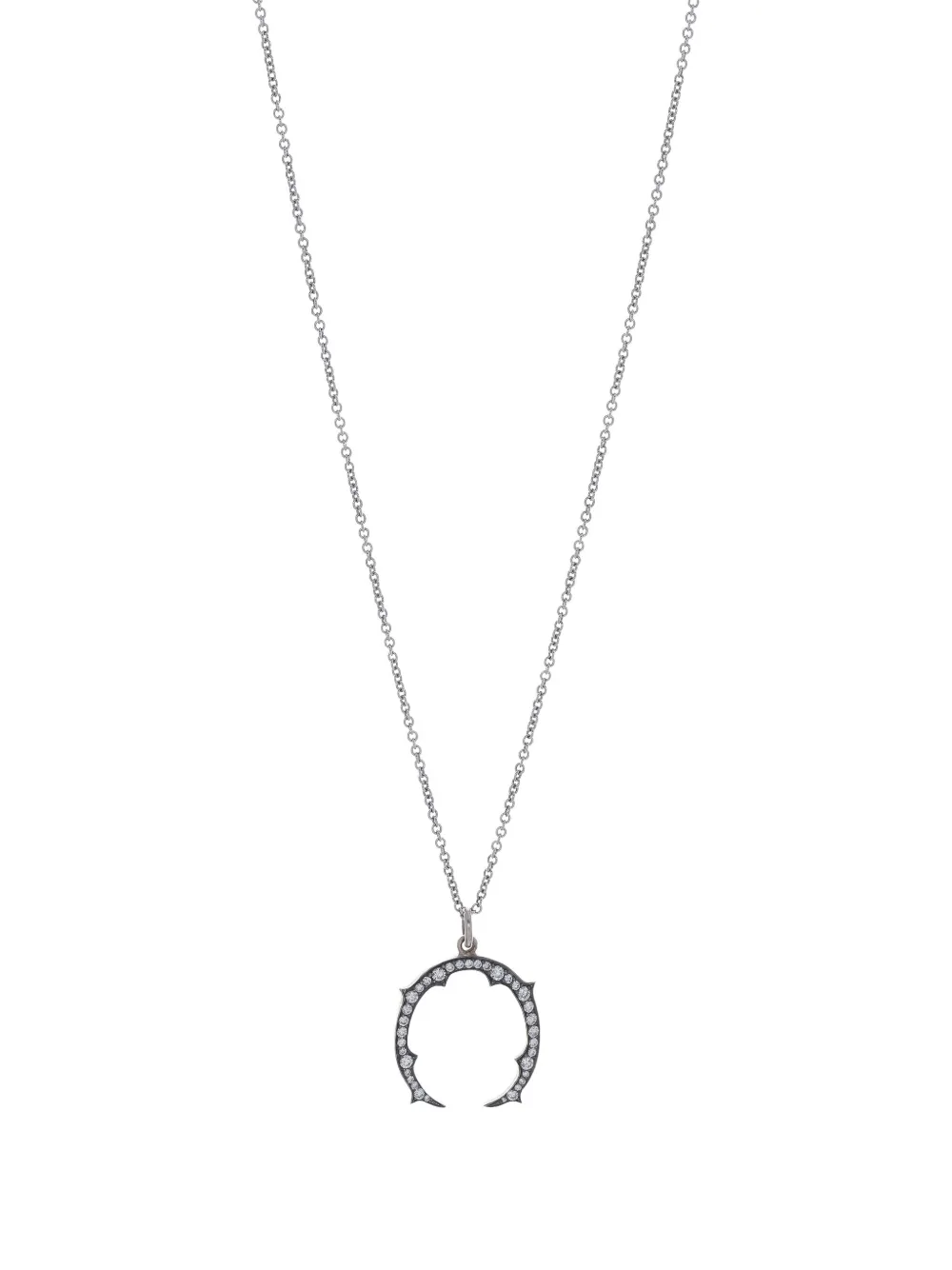 Sylva & Cie 18k White Gold Diamond Necklace In Metallic