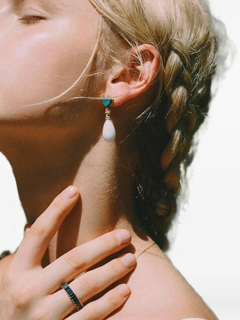 Dana Rebecca Designs 14K white gold Eternity sapphire ring - Argento