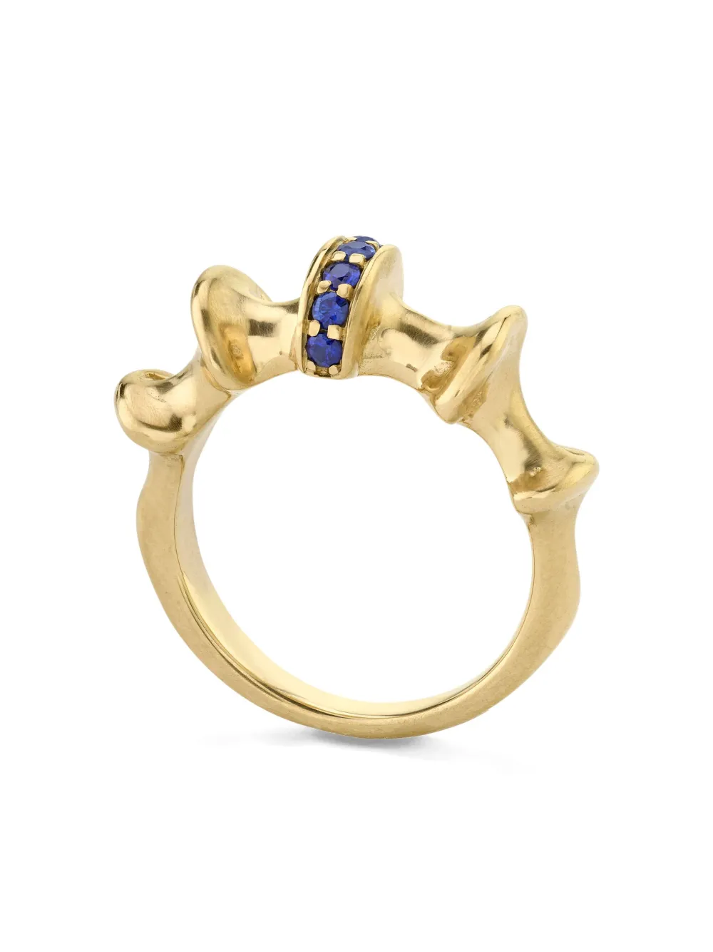 VRAM Anello Chrona in oro giallo 18 carati con zaffiri blu