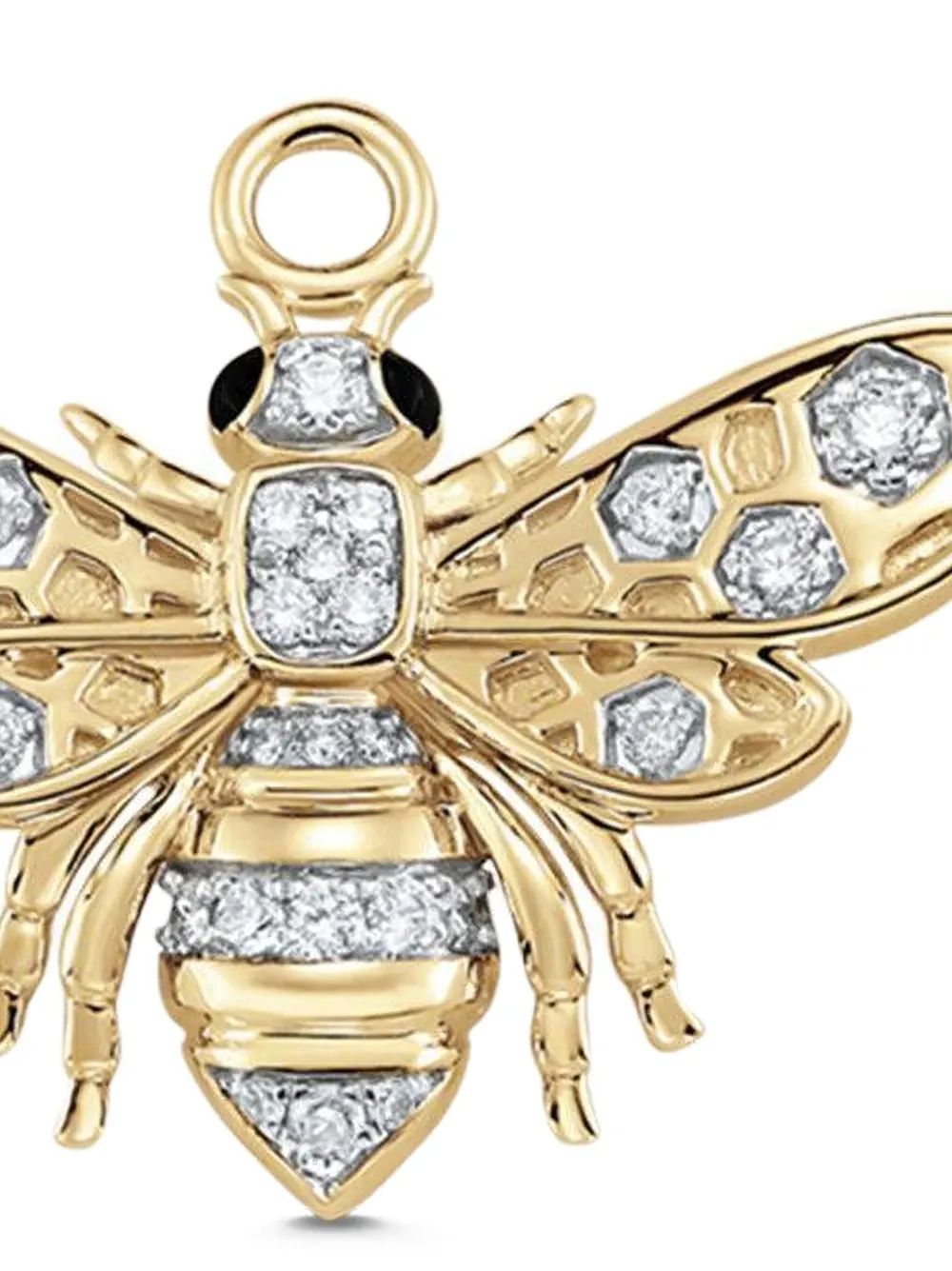 Sara Weinstock 18k Yellow Gold Medium Queen Bee Diamond Necklace Charm In Gold