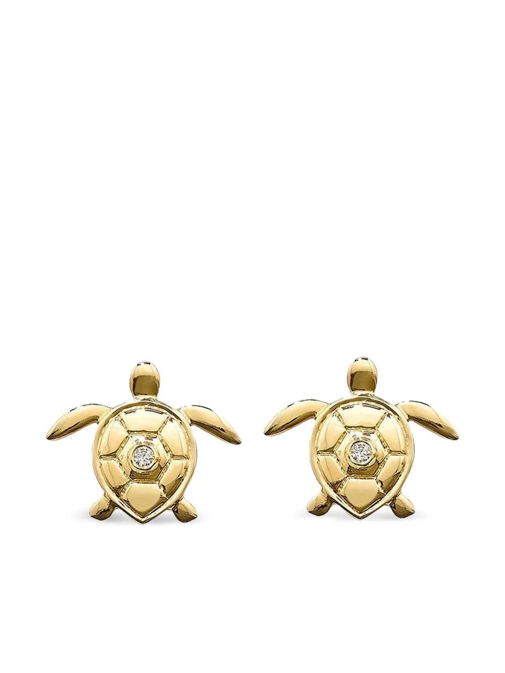Robinson Pelham 14k Yellow Gold Diamond Turtle Earrings In Gold