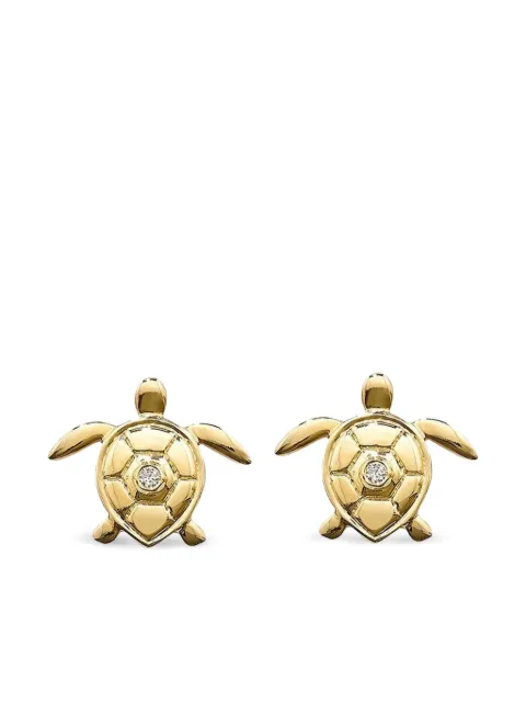 ROBINSON PELHAM 14K yellow gold diamond Turtle earrings