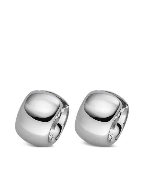 Isabelle Fa aretes Ellipse Creole en oro blanco de 18kt