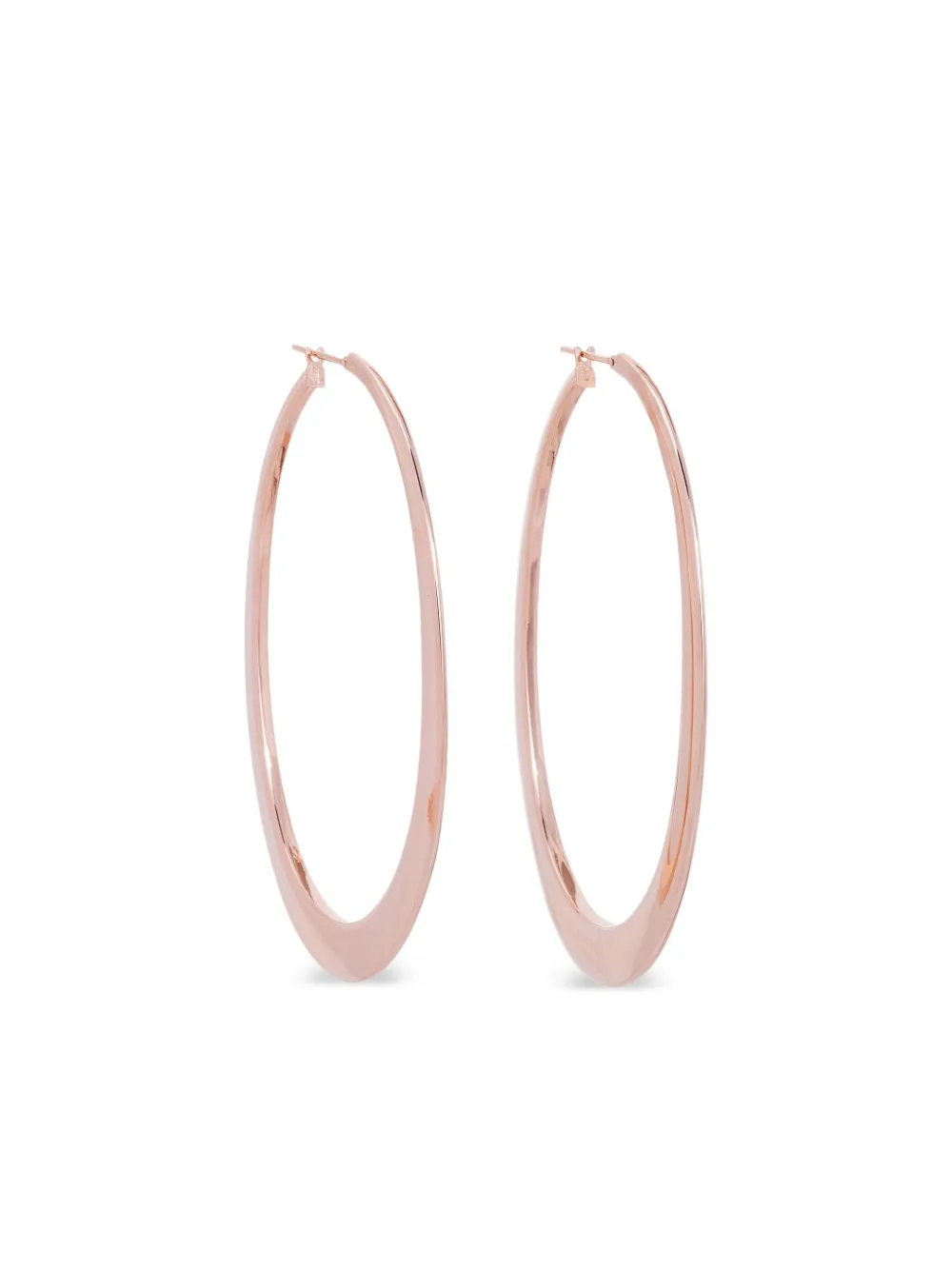 Sidney Garber 18k Rose Gold Crescent Hoop Earrings In Pink