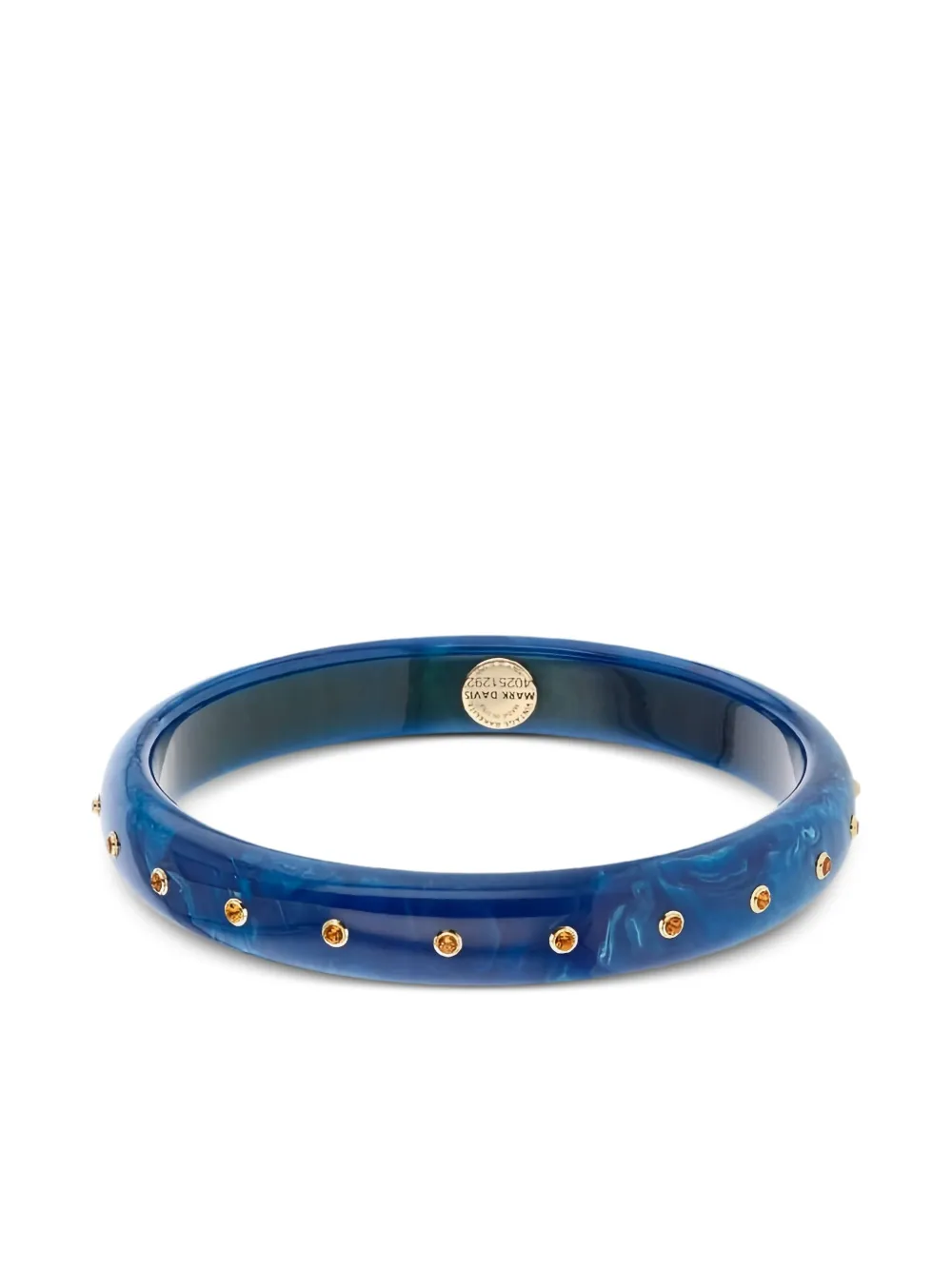 Mark Davis 18k Yellow Gold Small Citrine Bakelite Bangle In Brown