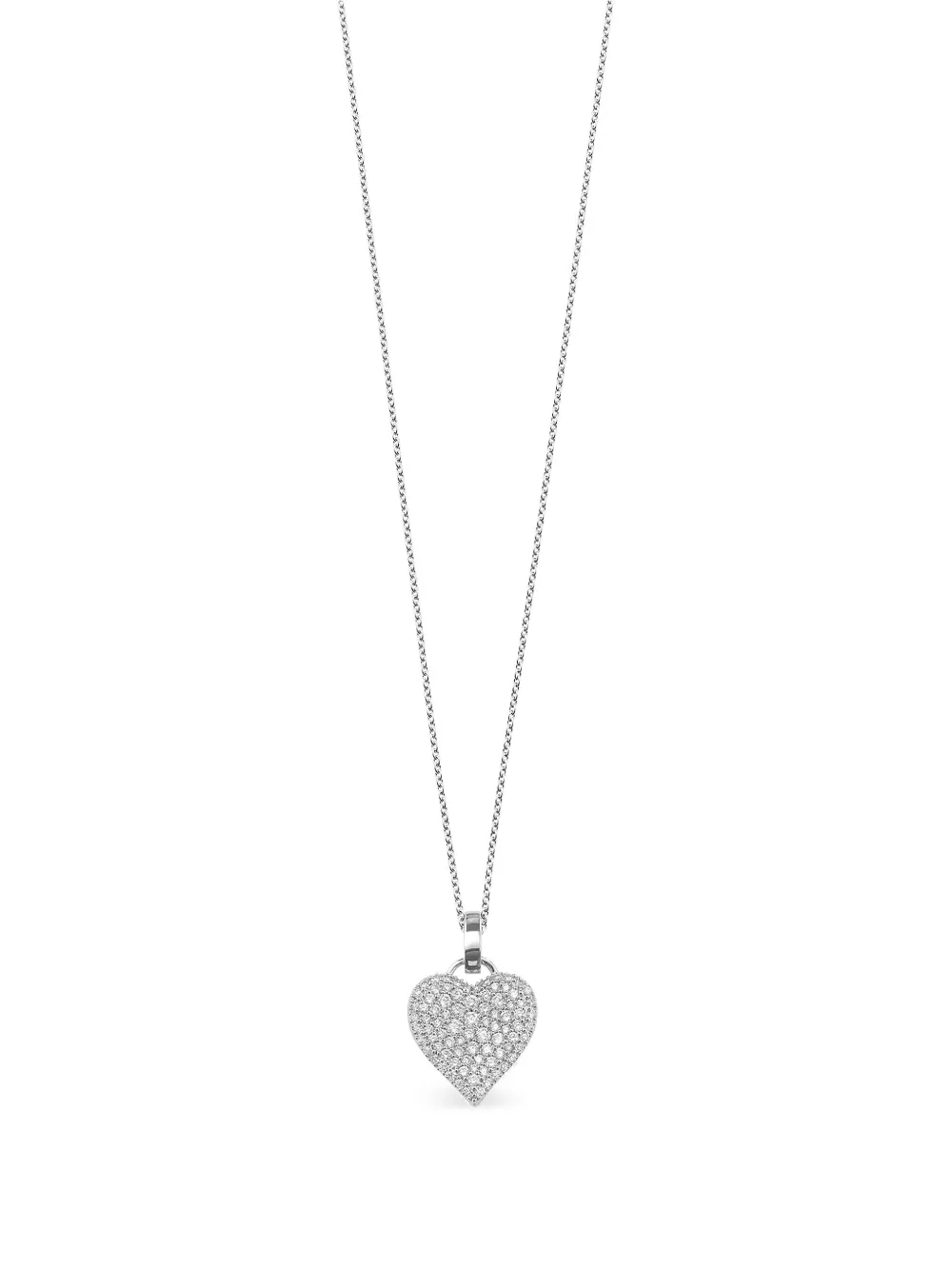 ROBINSON PELHAM Collana Fortune Heart in oro bianco 14 carati con diamanti - Argento