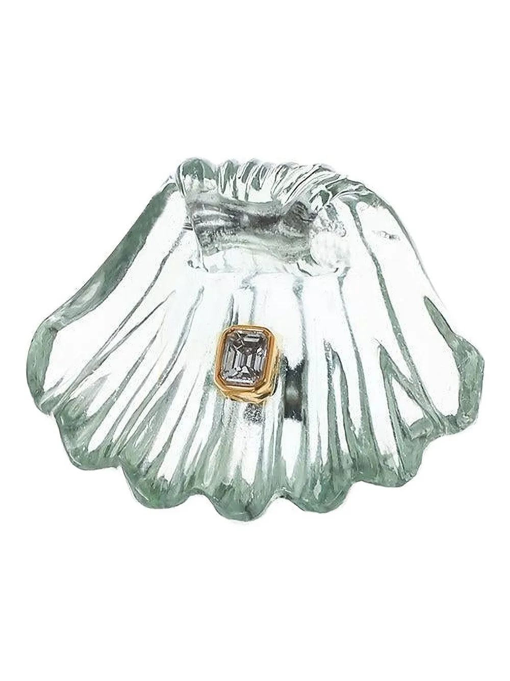 Dezso 18k Rose Gold Shell Charm Necklace In Green