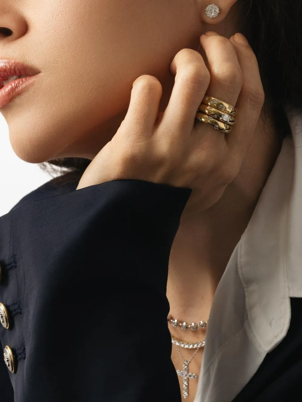  Kwiat 18k Yellow Gold Cobblestone Star Diamond Ring 