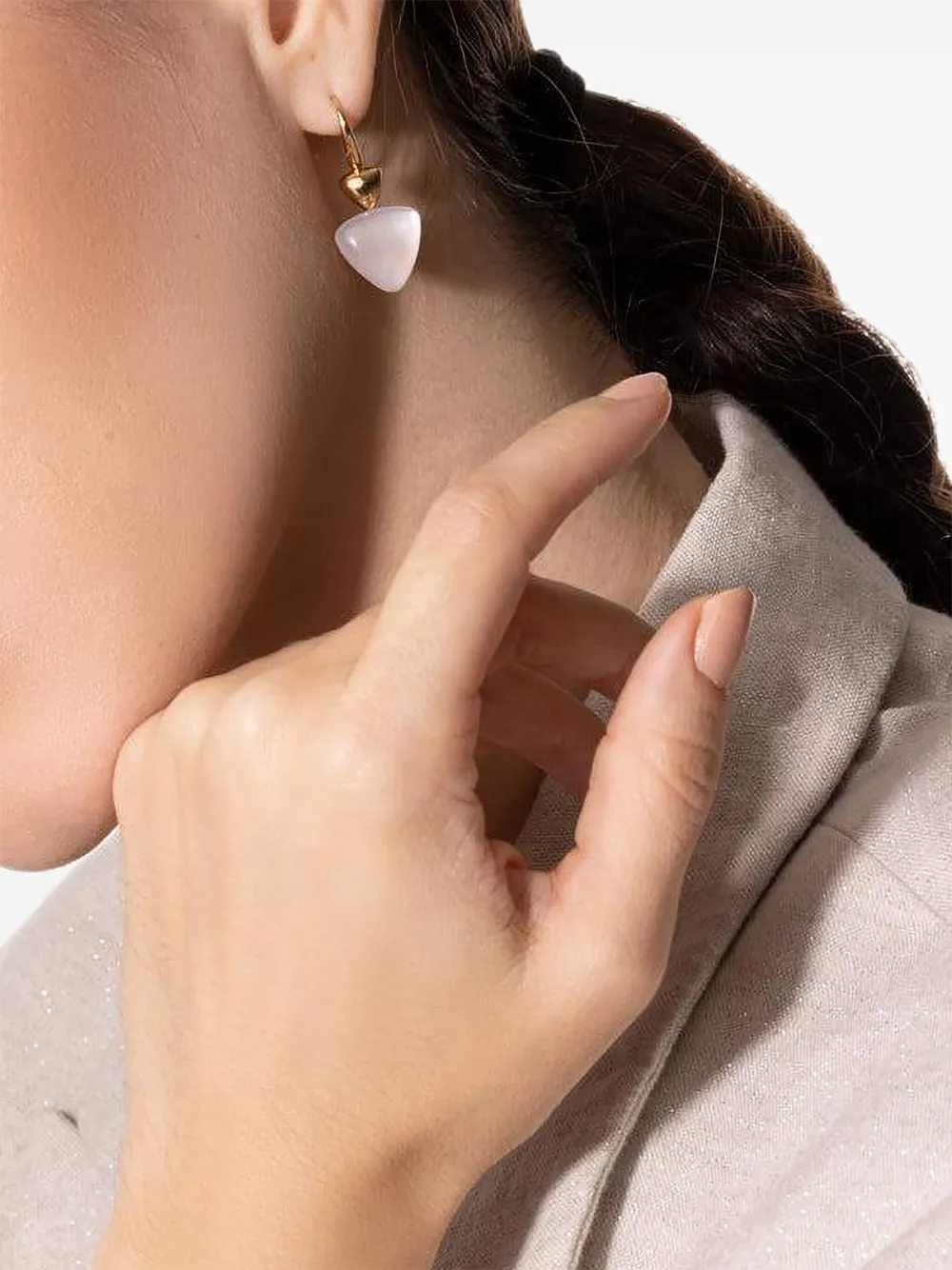 VHERNIER aretes en oro rosa de 18kt con madreperla y cristales | Image 2