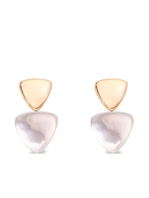 VHERNIER aretes en oro rosa de 18kt con madreperla y cristales