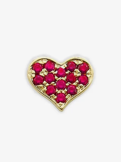 ROBINSON PELHAM 14K yellow gold Ruby Heart earring