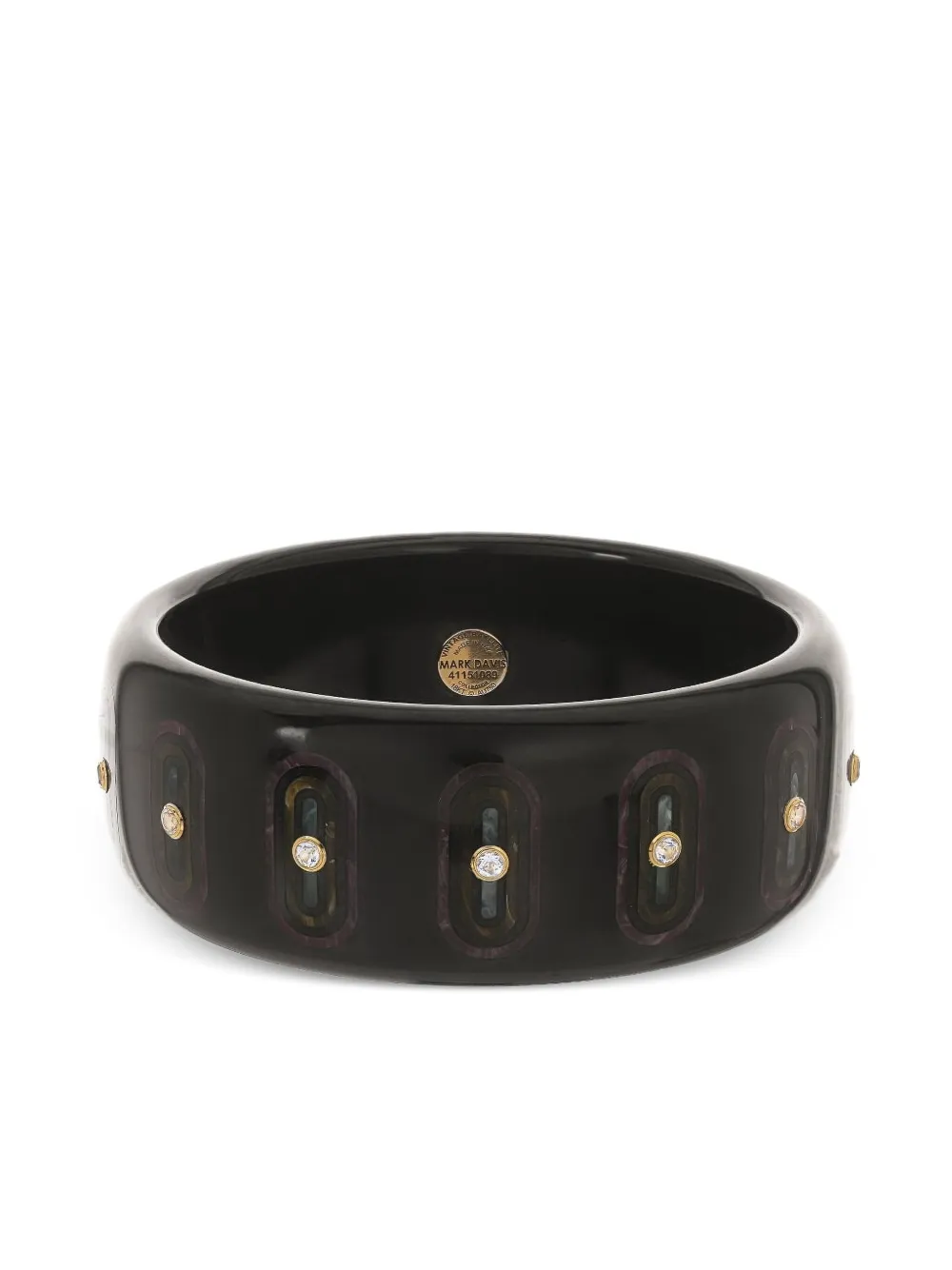 Mark Davis 18k Yellow Gold Bakelite Bracelet In Black