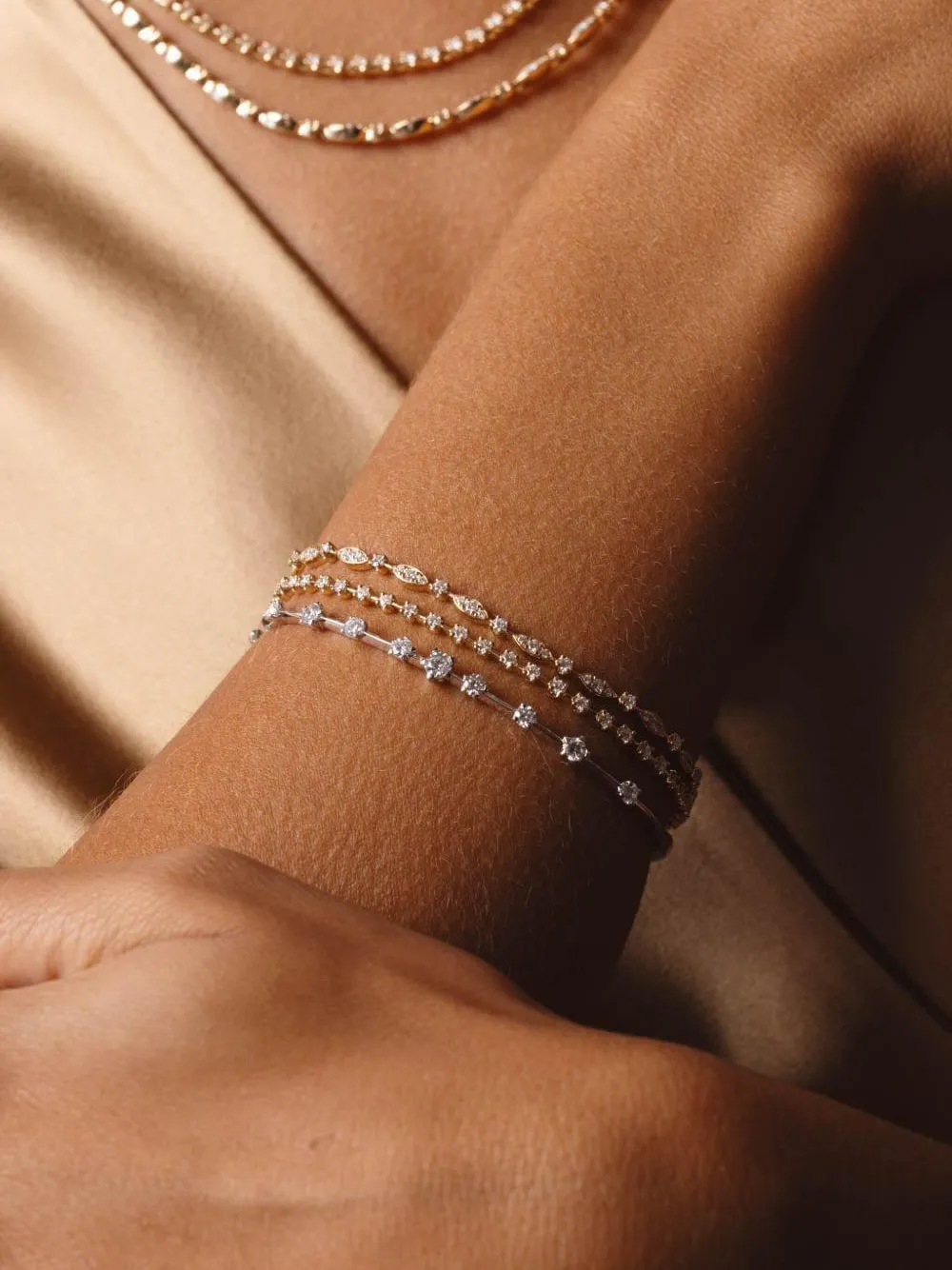  Kwiat 18k White Gold Star-set Starry Night Bracelet - Silver 