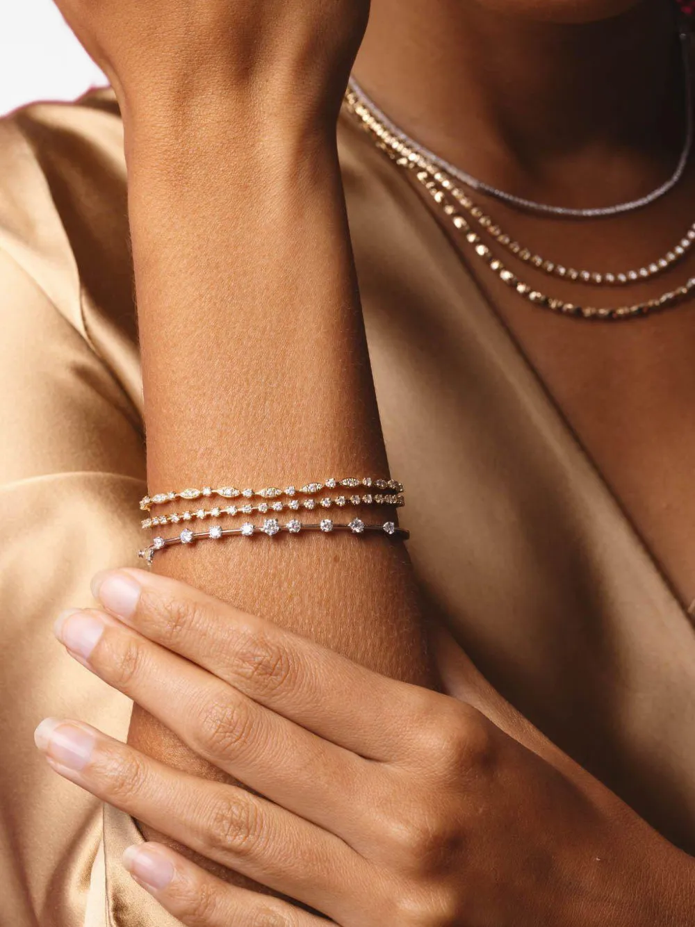  Kwiat 18k White Gold Star-set Starry Night Bracelet - Silver 