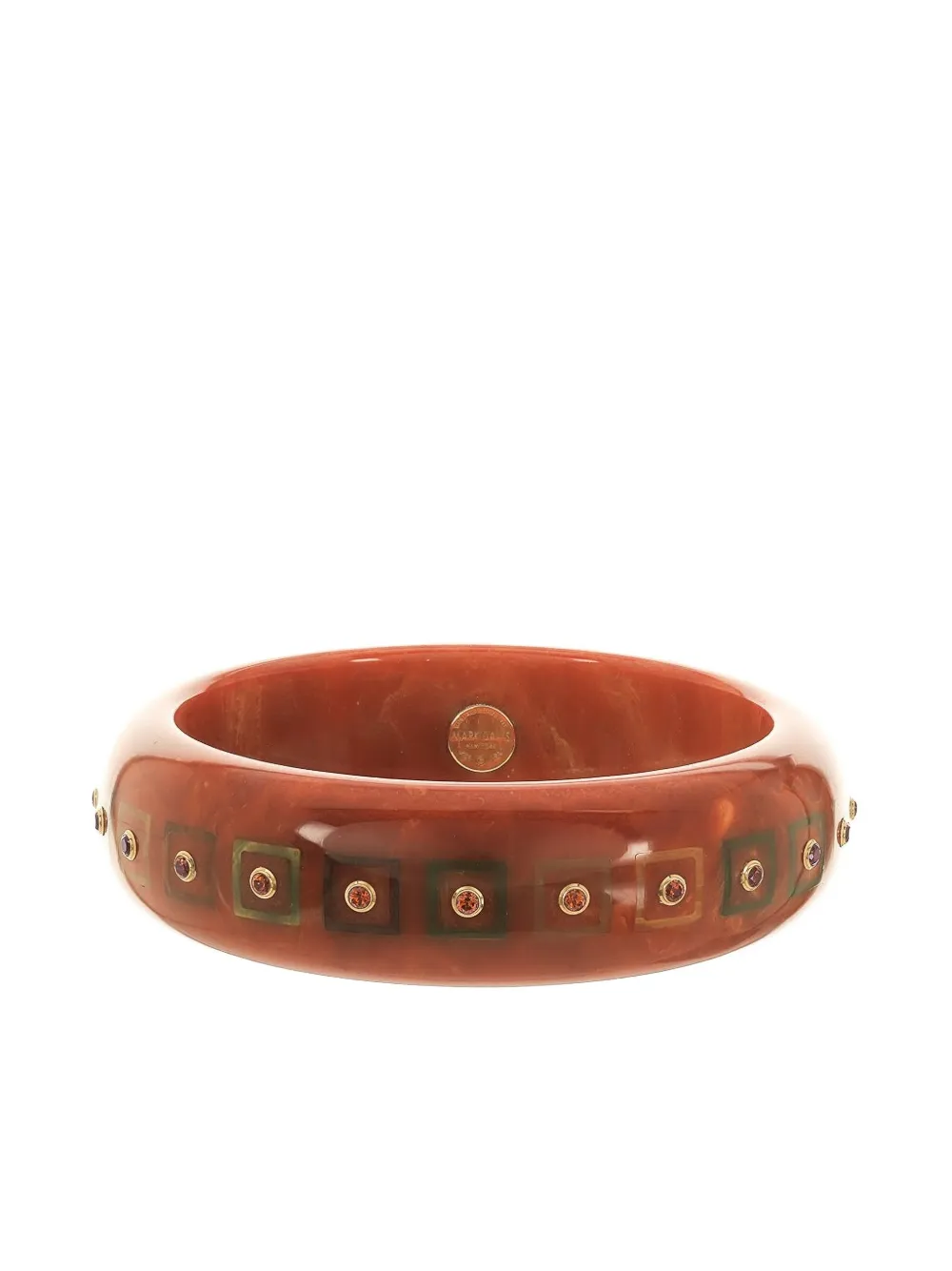 Mark Davis 18K yellow gold spessartite garnet bangle - Oro