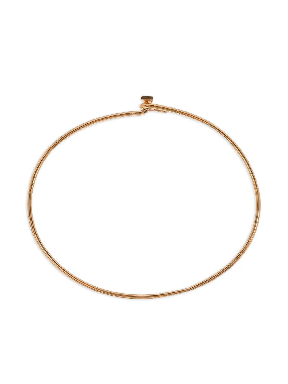 Dezso 18k Rose Gold Classic Wave Wire Bracelet In Gold