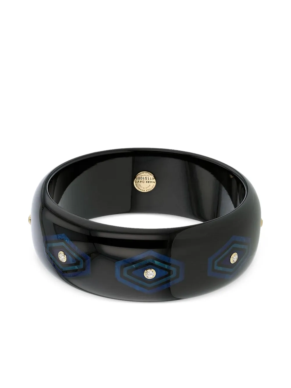 Mark Davis 18k Yellow Gold Bakelite Bracelet In Black
