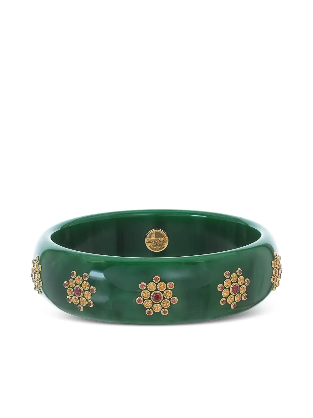 Mark Davis 18k Yellow Gold Moazambique Bracelet In Green