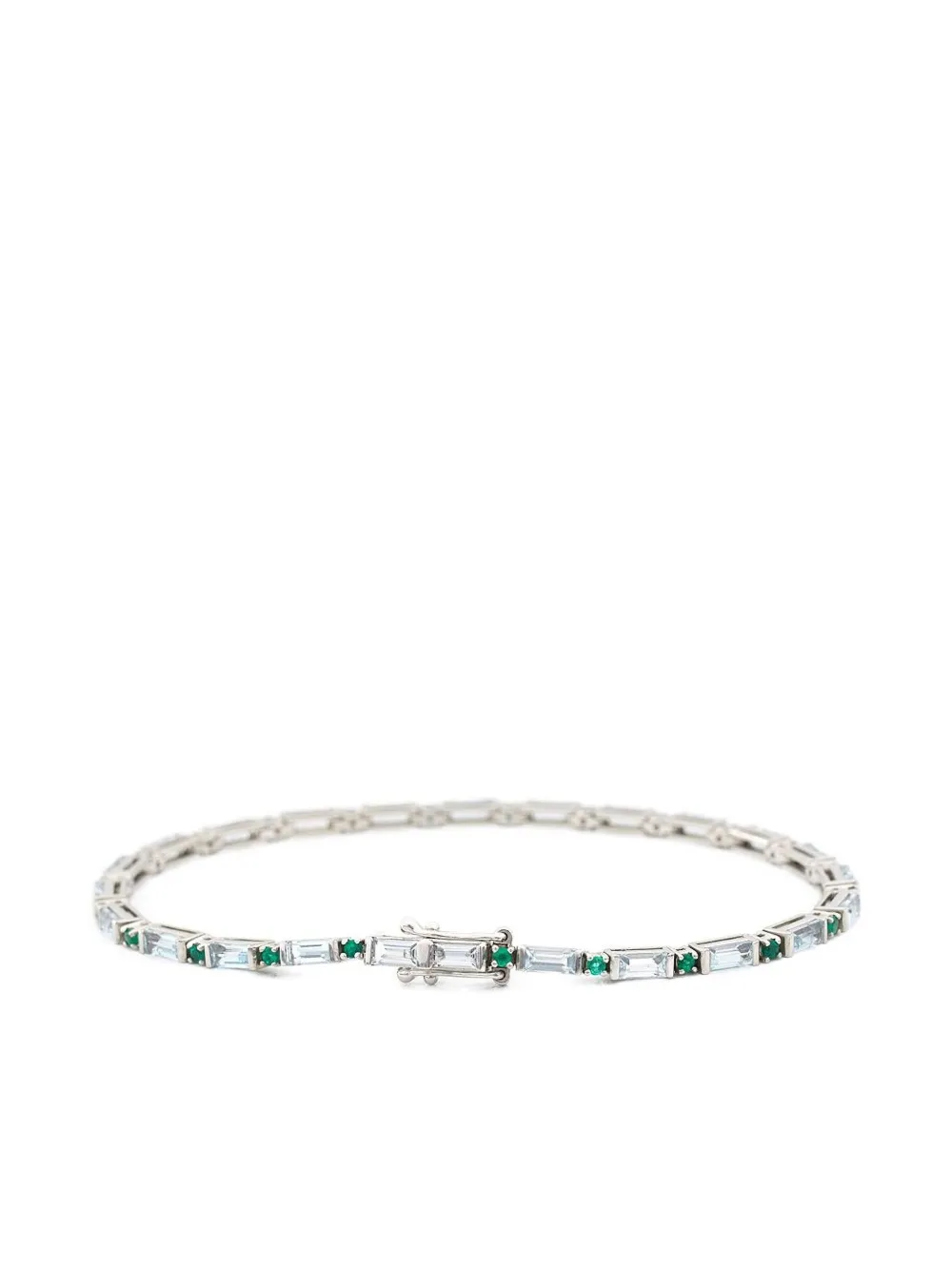 Yi Collection Platinum Aquamarine Bracelet In Metallic