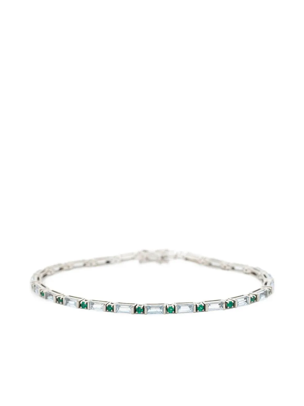Yi Collection Platinum Aquamarine Bracelet In Metallic