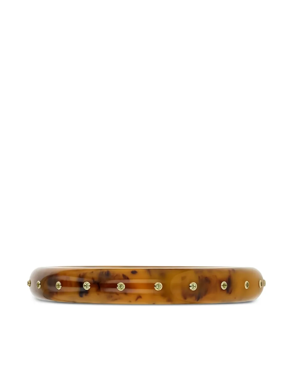 Mark Davis 18k Yellow Gold Bakelite Bracelet In Brown