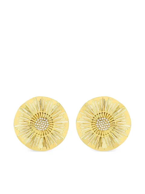 Carol Kauffmann aretes Explosion en oro amarillo de 18kt con diamantes