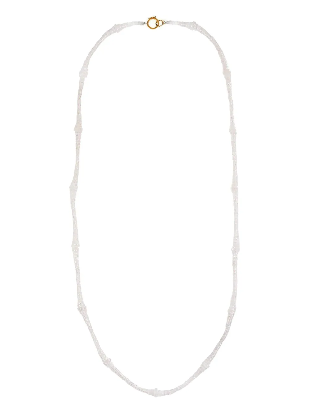 Devon Woodhill 18kt Yellow Gold Beaded Rainbow Moonstone Necklace In Brown