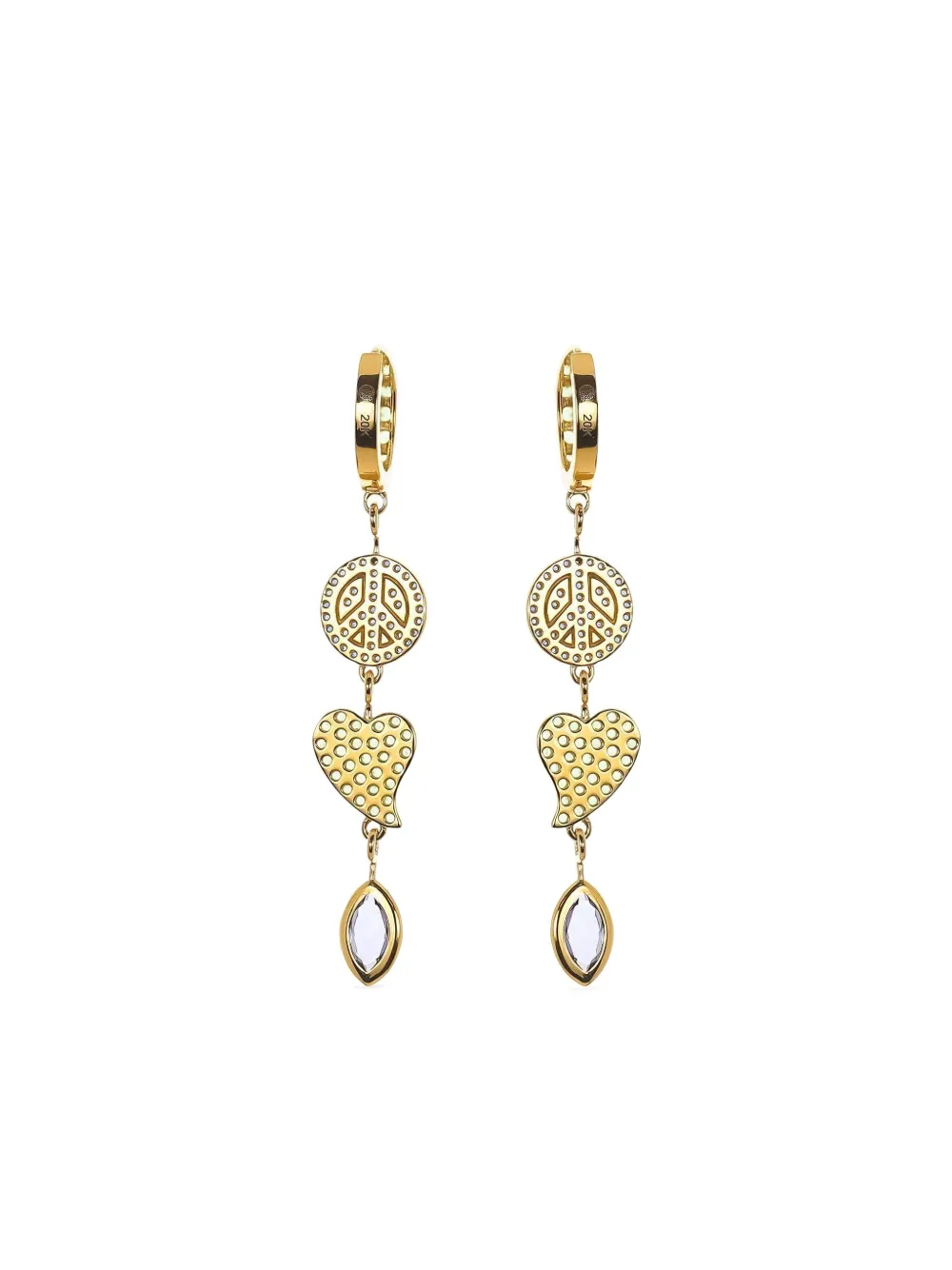  Buddha Mama 20k Yellow Gold Multi-stone Earrings 