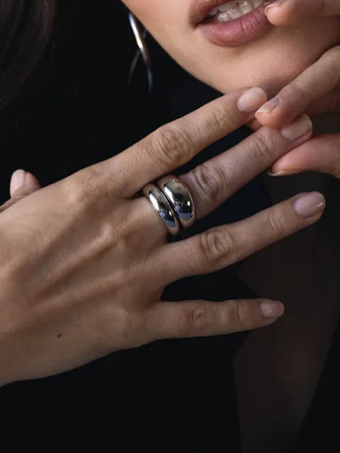 Sidney Garber anillo French Dome en oro blanco 18kt