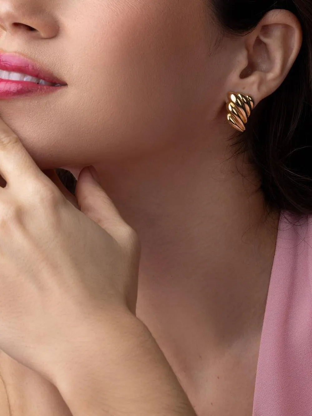Anita Ko 18k Yellow Gold Croissant Earrings In Gold