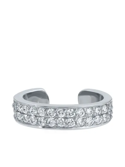 Anita Ko arete ear-cuff Double Row en oro blanco de 14kt con diamantes