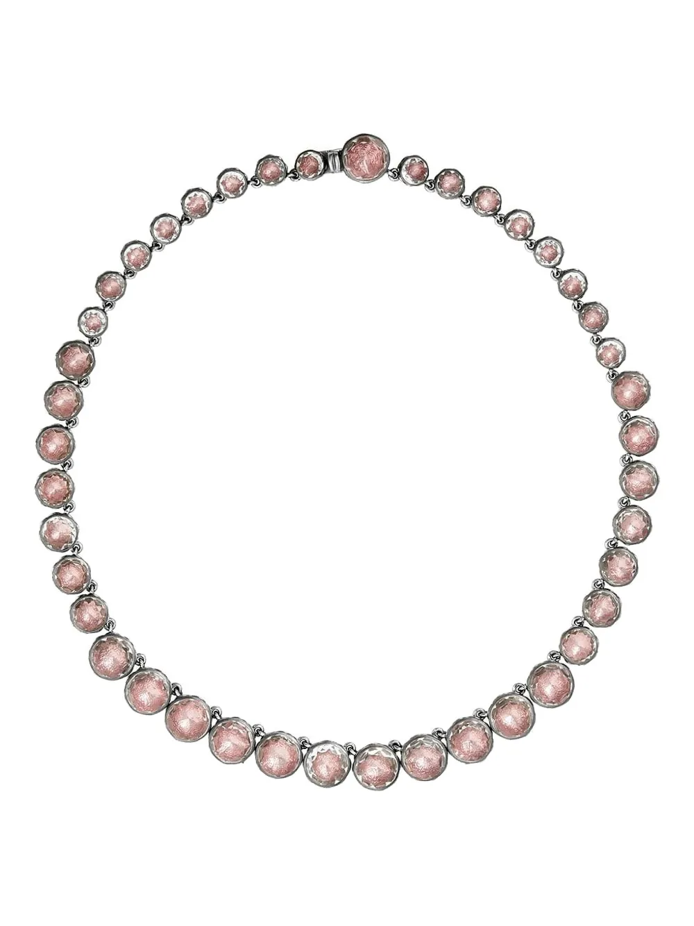 Larkspur & Hawk Collana Catherine Round placcata rodio - Argento