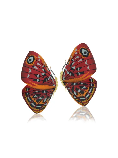SILVIA FURMANOVICH 18K yellow gold Butterfly diamond earrings