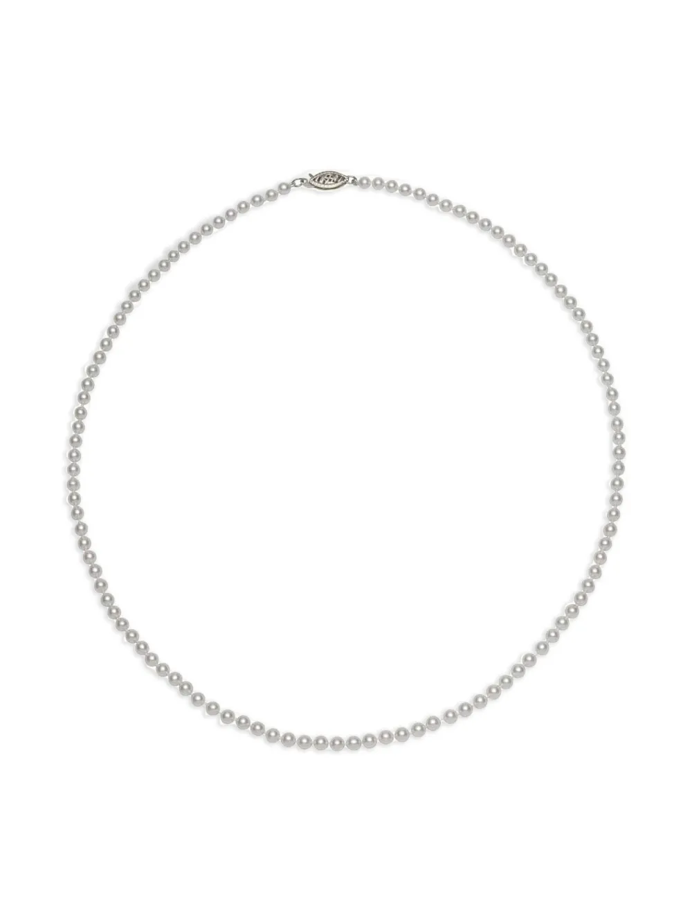 Baggins 14k White Gold Akoya Pearl Necklace In Metallic
