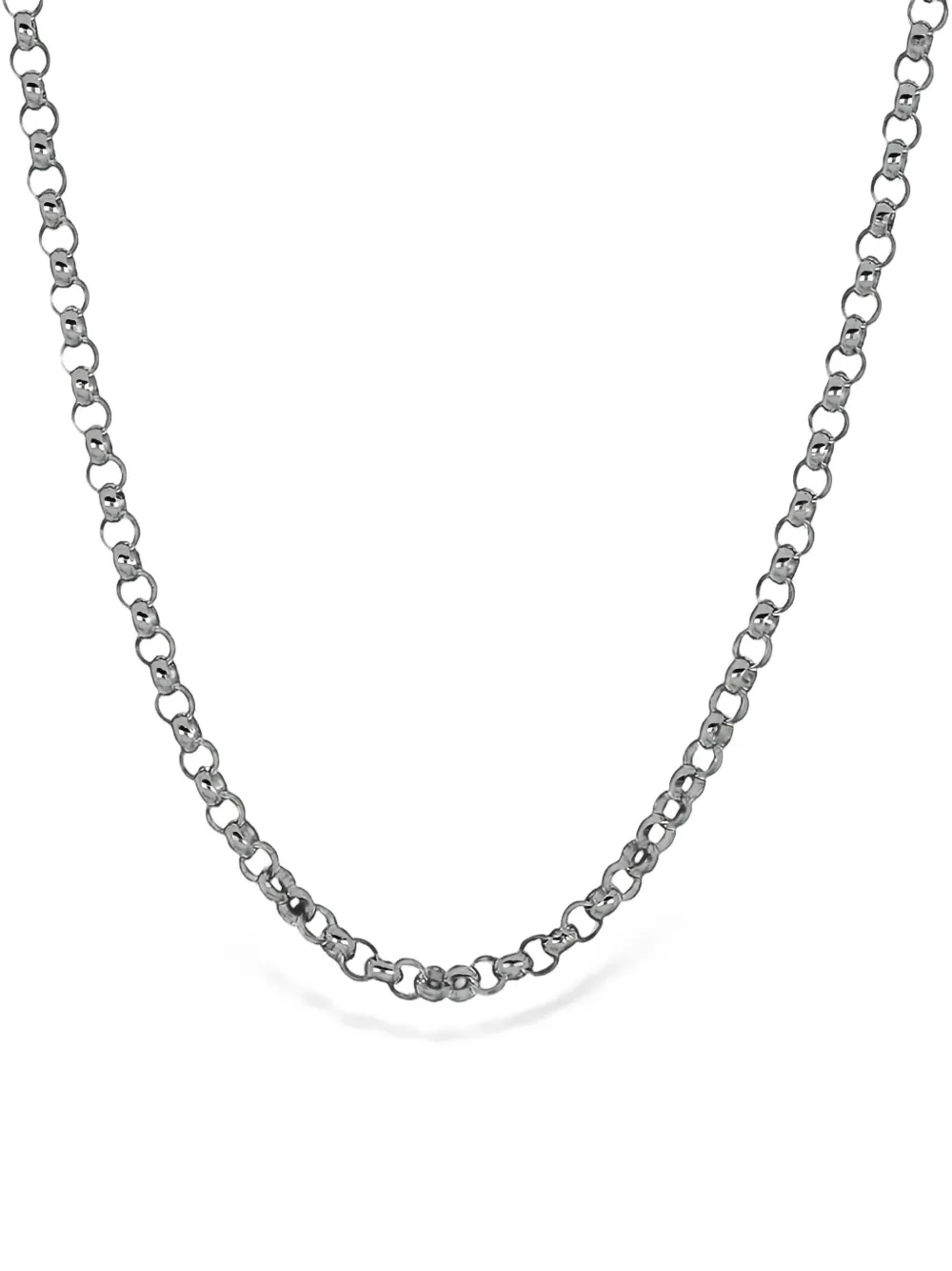 MARISSA DIAMONDS rolo chain necklace - Silber