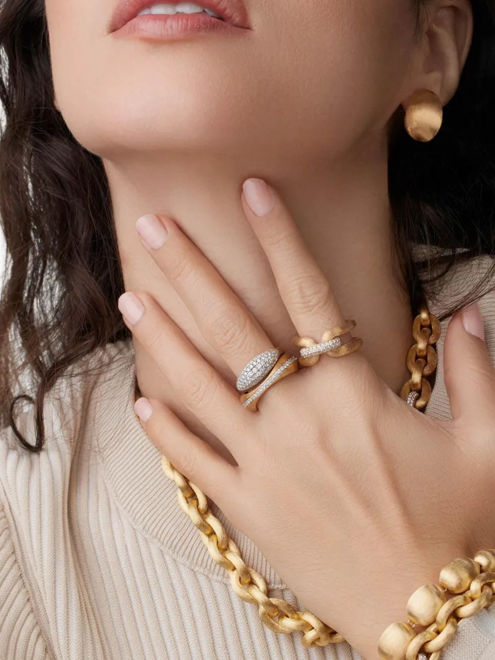 Nanis 18kt Yellow Gold Diamond Ring In Gold
