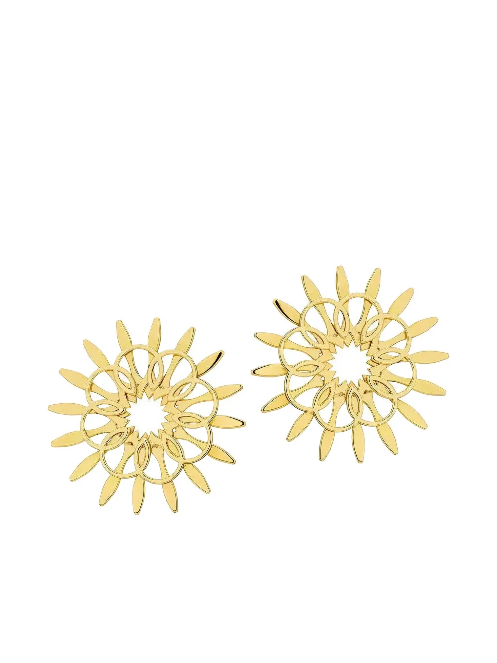 Carol Kauffmann Gold Mandala Hoop Earrings In Gold
