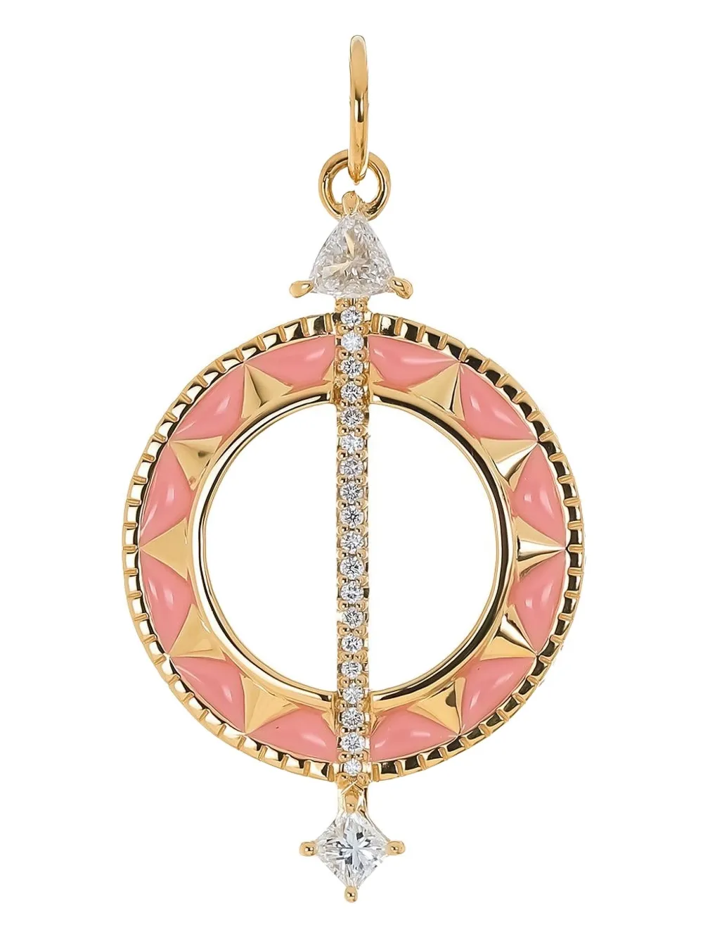MONICA RICH KOSANN Pendente Sundial in oro giallo 18 carati con diamanti - Rosa
