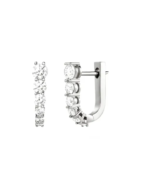 Melissa Kaye 18K white gold Aria diamond earrings