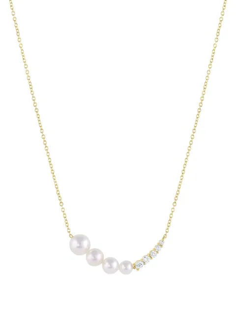 Baggins collier en or 18ct à perles Akoya et diamants