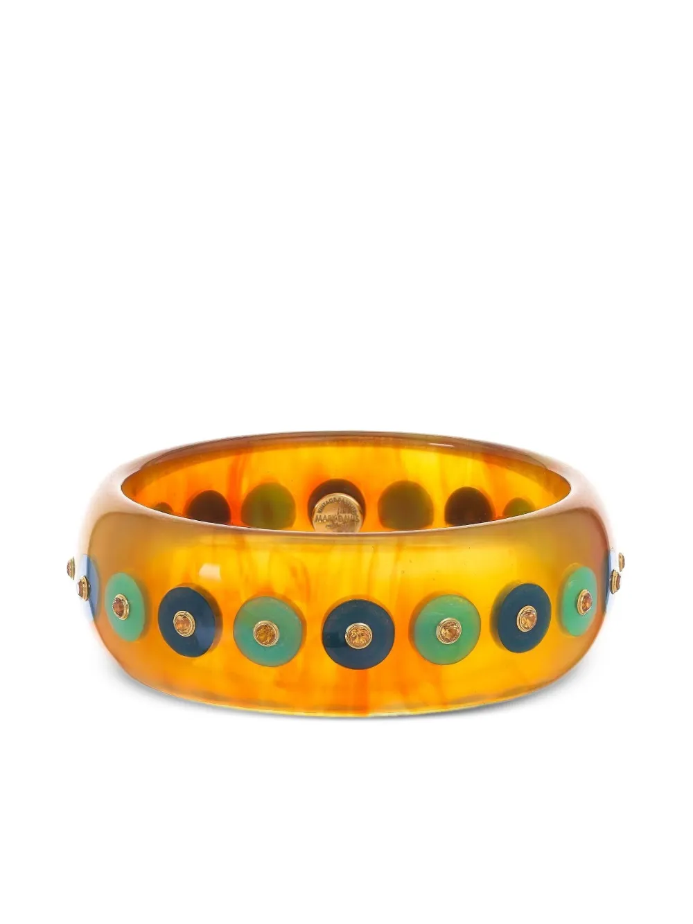 Mark Davis 18k Yellow Gold Bakelite Bracelet In Brown