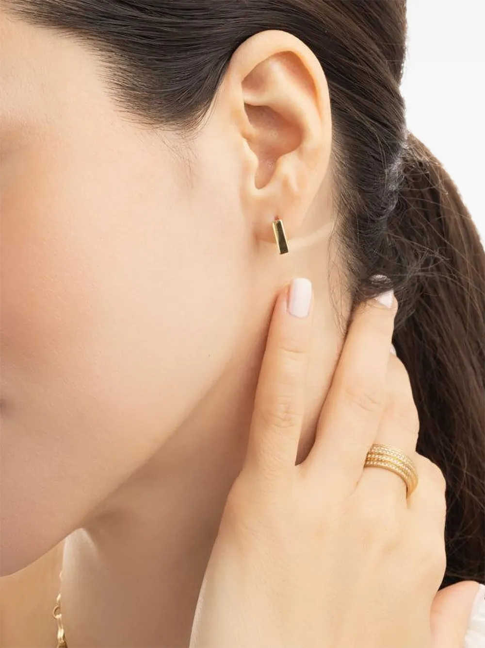 Azlee arracadas Mosaic en oro amarillo de 18kt | Image 2