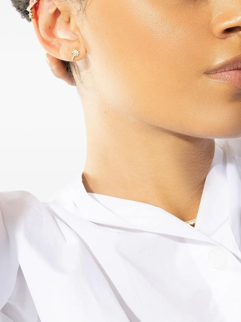 Anita Ko 18k Yellow Gold Round Drop Daphne Diamond Ear Cuff In Gold